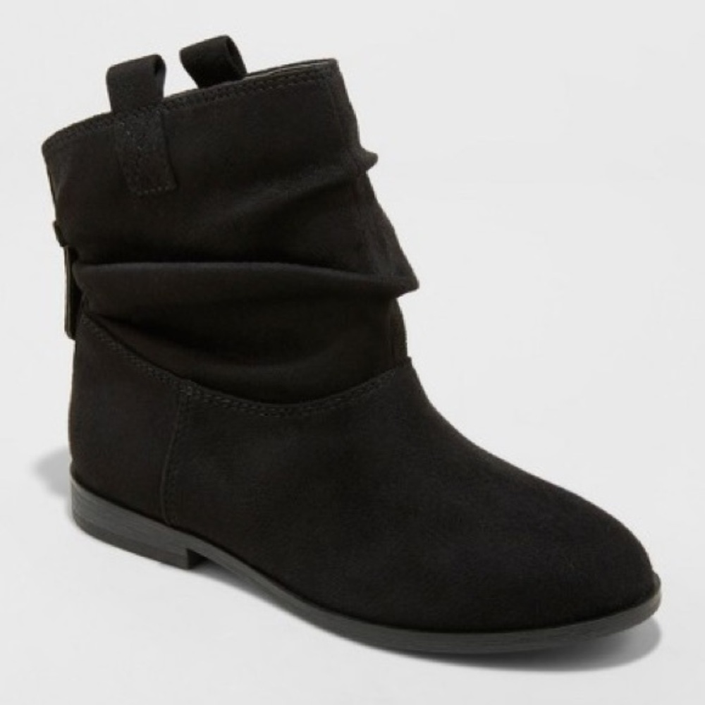 Girls April Microsuede Scrunch Ankle Fashion Boots